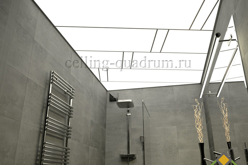 Стеклянный потолок с подсветкой модель - FINE LINE 9