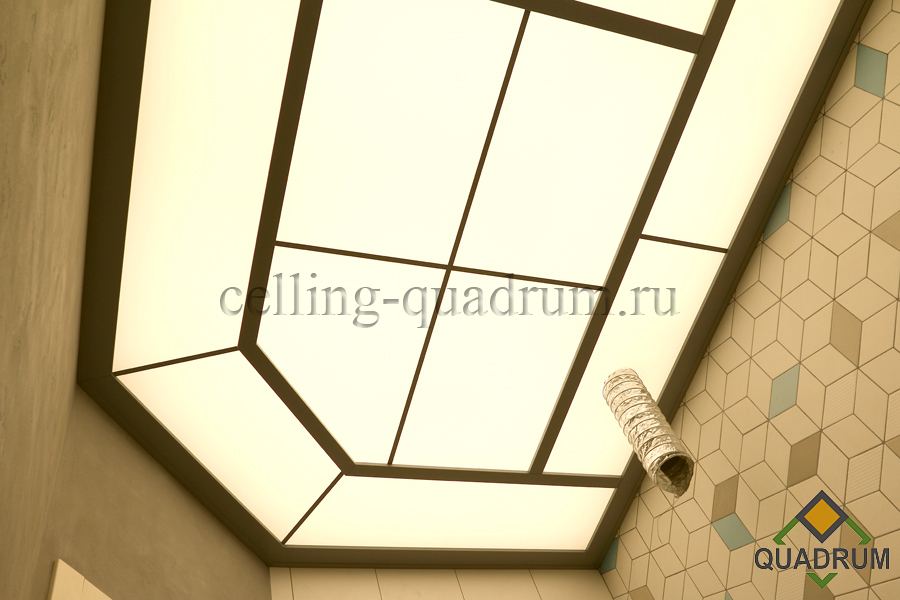 Световой потолок из оргстекла, фотогалерея - QUADRUM.