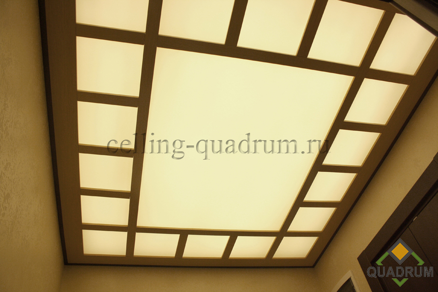 Световой потолок из оргстекла, фотогалерея - QUADRUM.